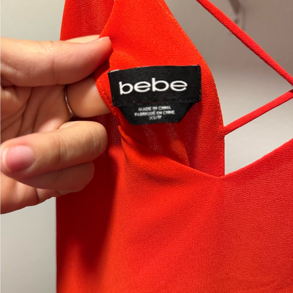 Bebe Spaghetti Strap Backless Blouse - image 2